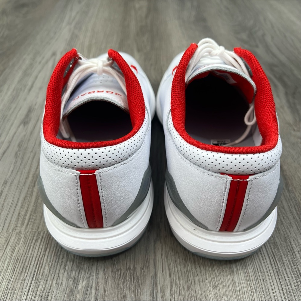 New Nike Air Jordan ADG 5 Mens Size 10 Golf Shoes White Fire Red FQ7874-101 - Picture 5 of 8